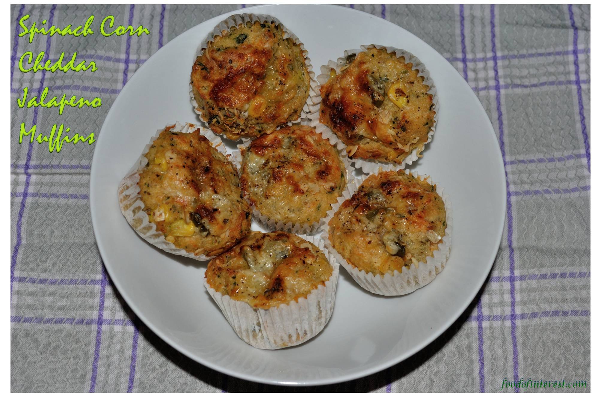 SpinachCornCheddarJalapenoMuffins