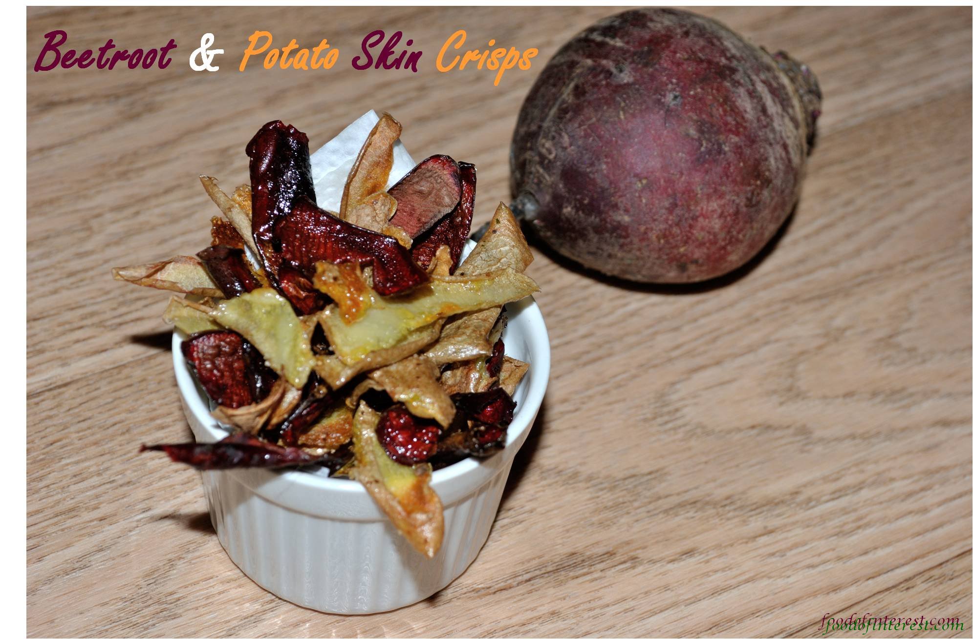 beetroot and potato peels crisps