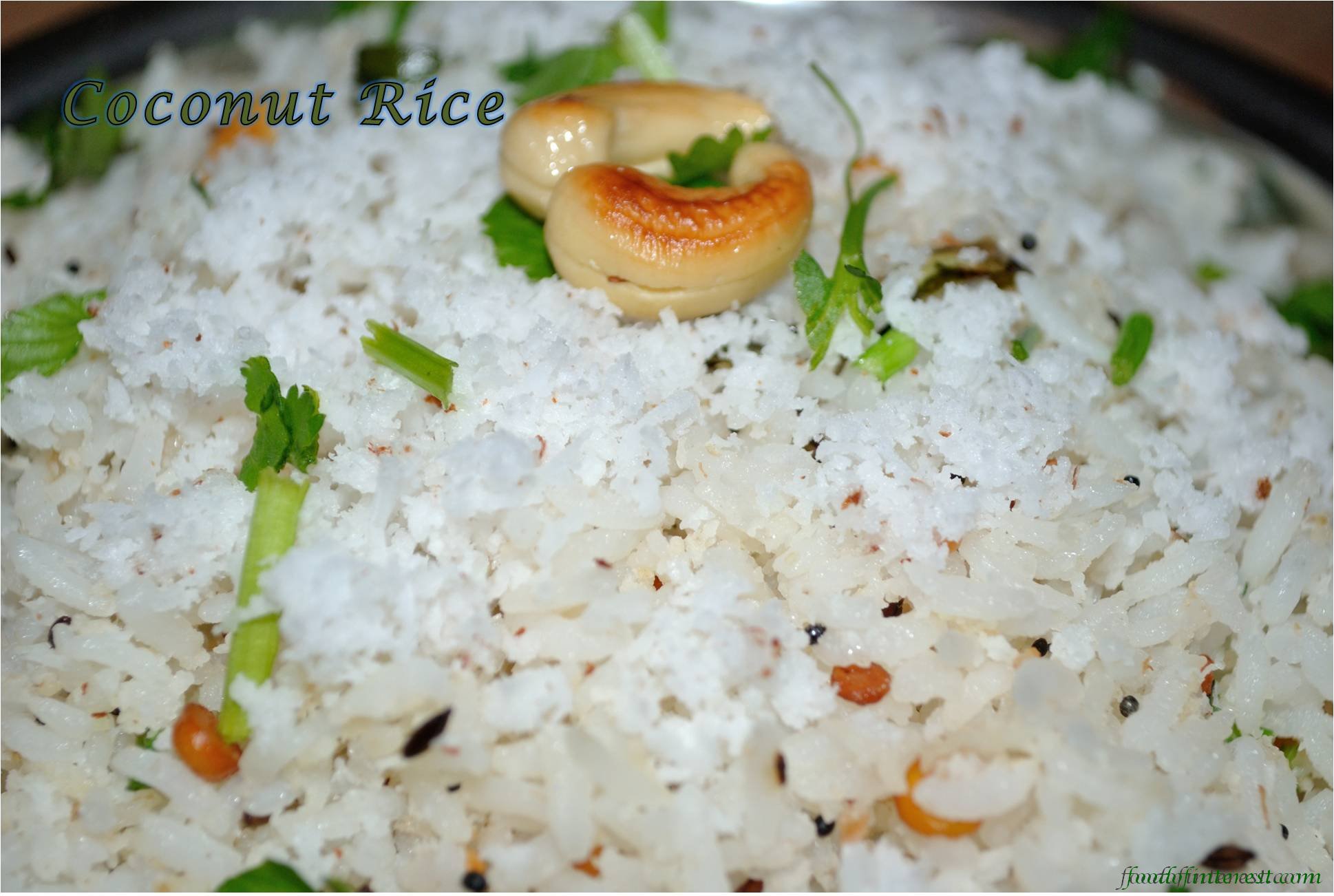 Coconut flavoured rice/bhaat