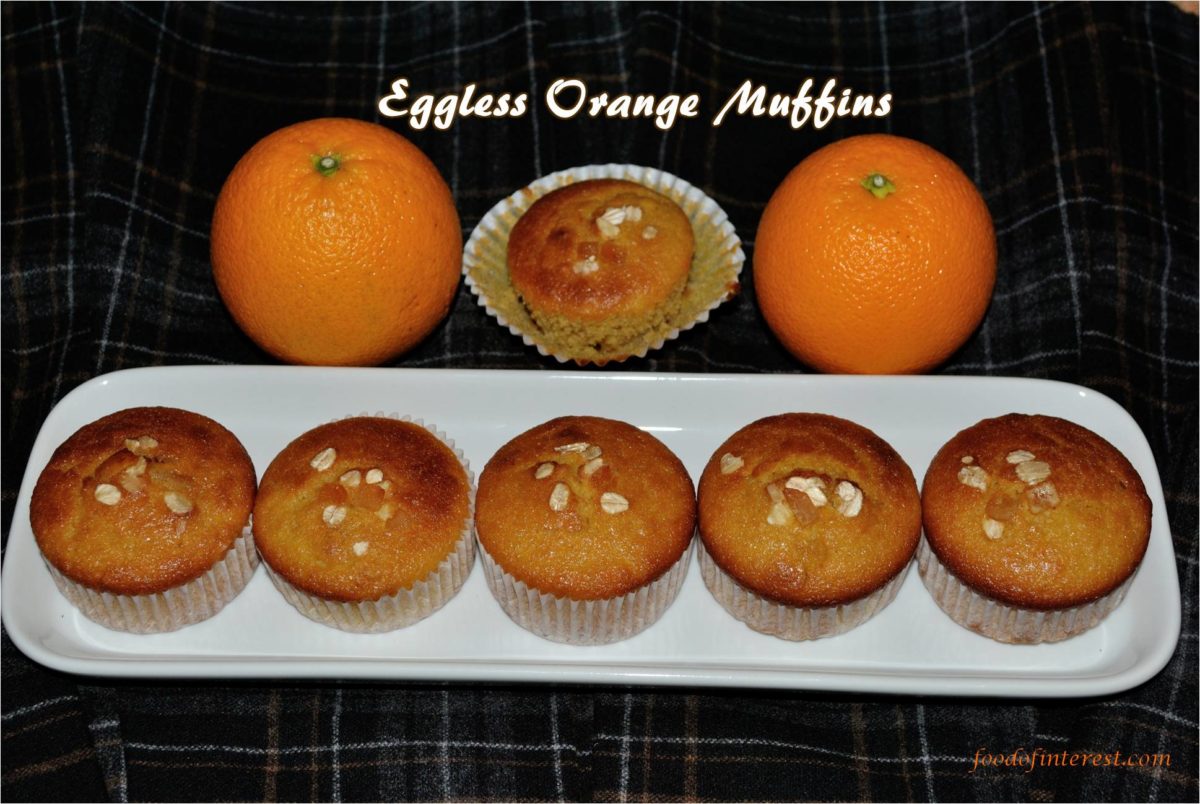 Eggless Whole Wheat Orange Muffins | Dessert Recipes