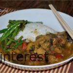 Thai red curry with fresh homemade red curry paste