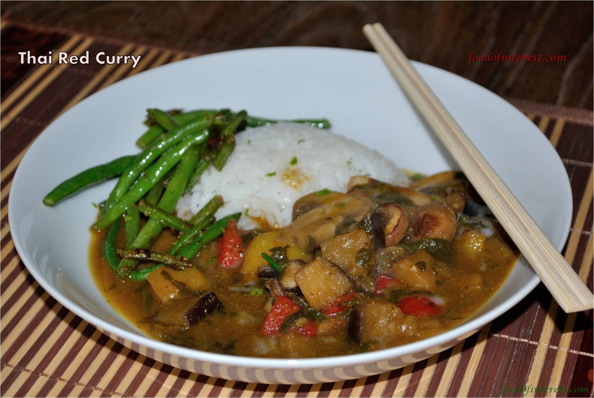 Thai red curry with fresh homemade red curry paste