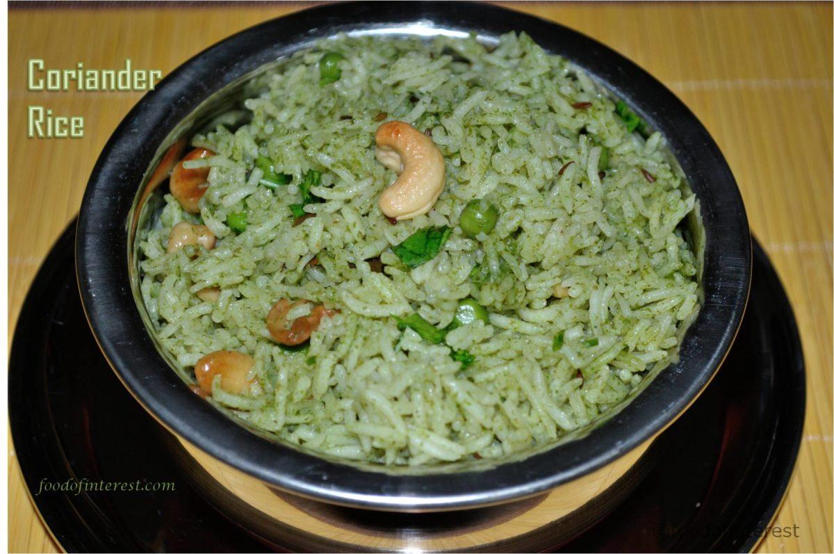 Coriander Rice | Coriander Bhaat | Bhaat Recipes