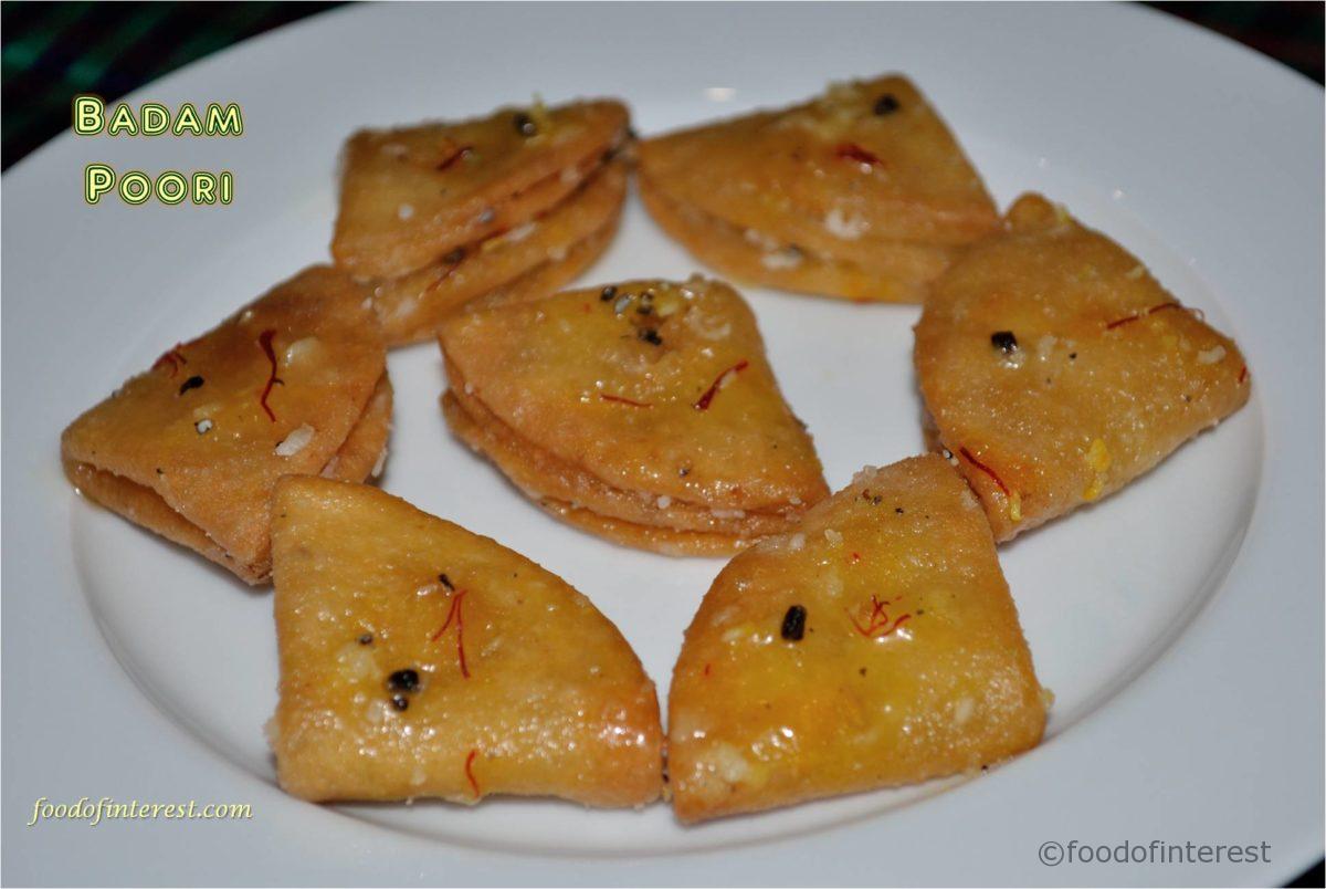 Badam Poori | Paaka Poori | Sweet Recipes
