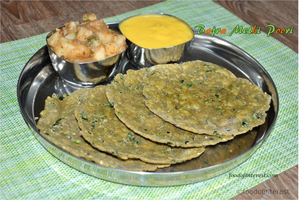 Bajra Methi Poori | Methi Bajra Puri | Poori Recipes