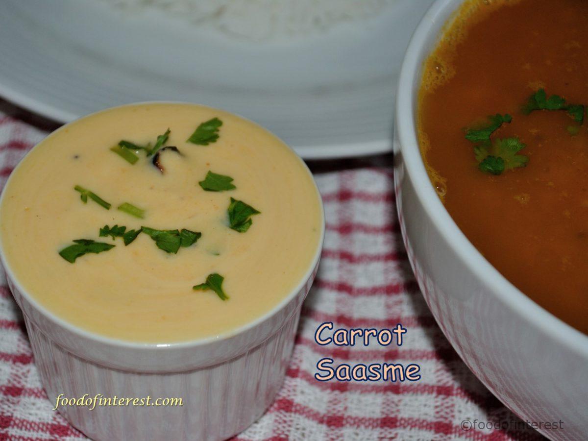 Carrot Saasme | Carrot Raitha | Saasme Recipes