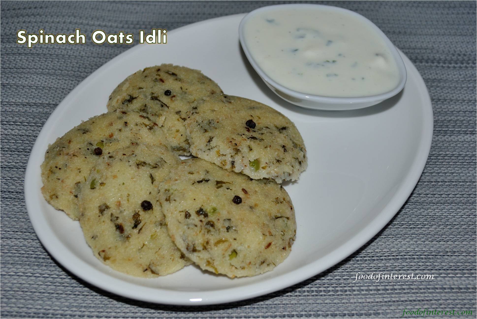 Spinach Oats Rava Idli