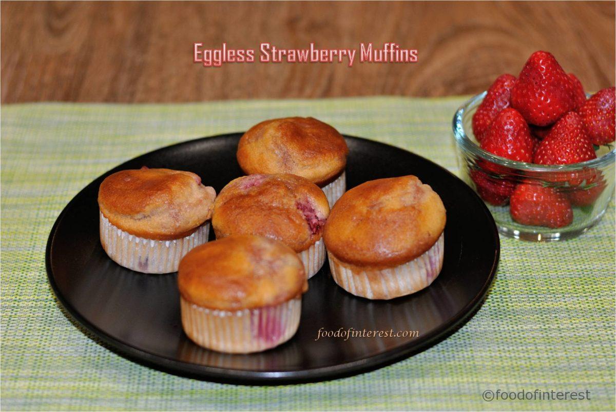 Eggless Strawberry Cupcakes
