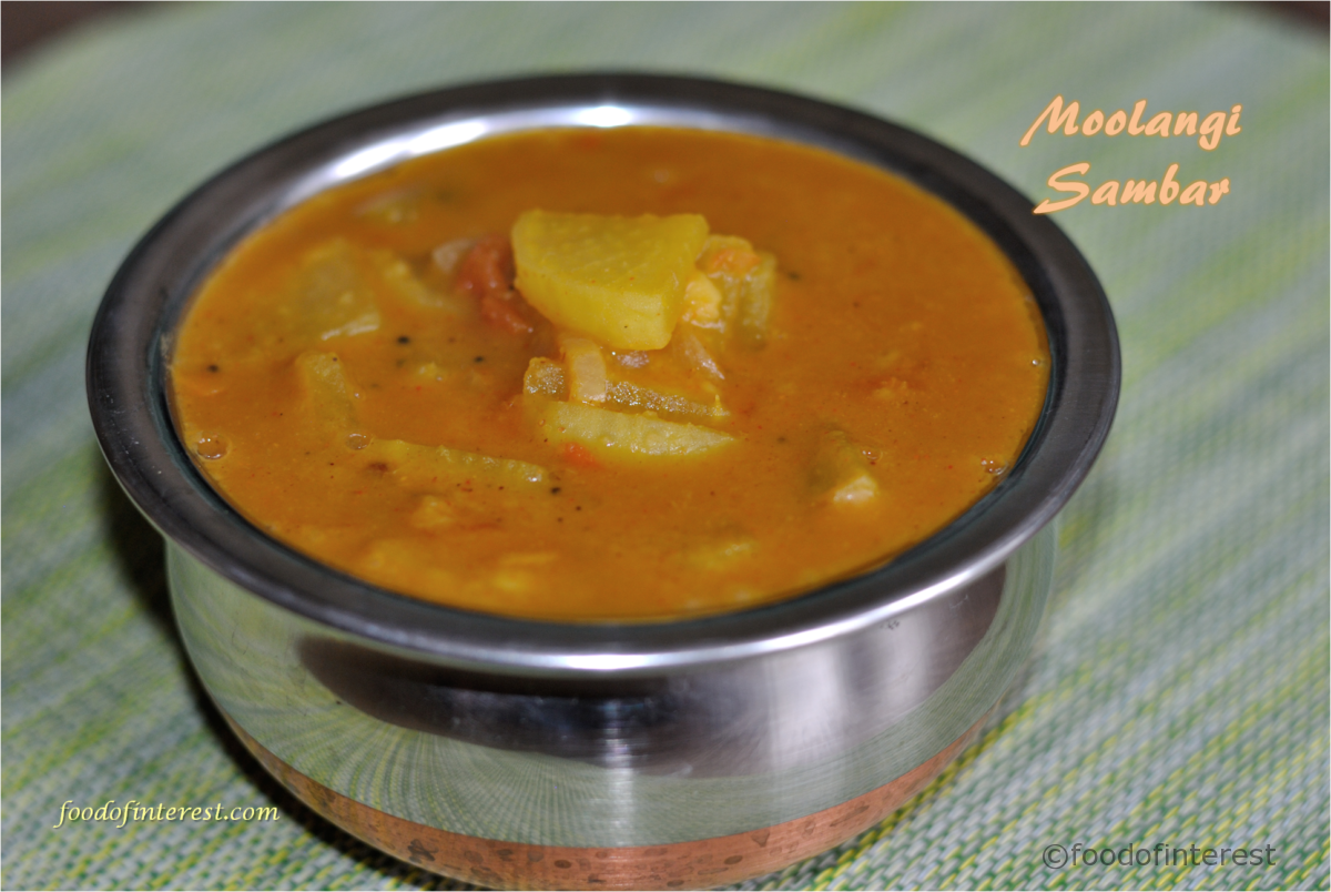 Moolangi Sambar | Radish Sambar | Sambar Recipes