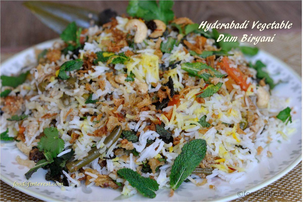 Hyderabadi Vegetable Dum Biryani | Veg Dum Biryani