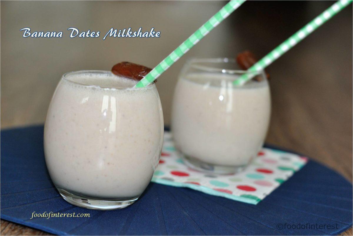 Banana Dates Milkshake | Banana Dates Smoothie | Milkshakes