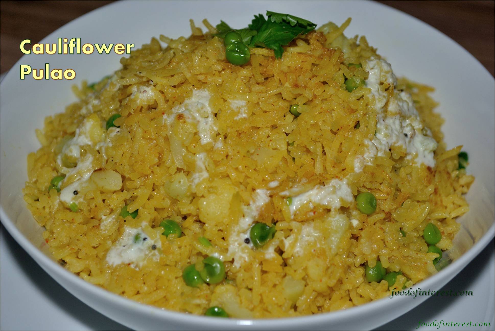 Coconut Milk Cauliflower Pulao