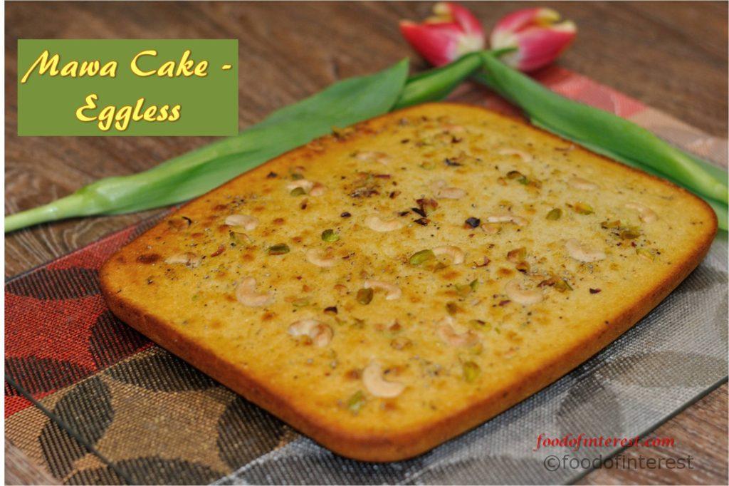 Eggless Mawa Cake